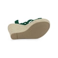 thumbnail image 3 of BLISSFUL STEP Women's Shoes Lace Up Espadrilles Wedge Heel Platform Open Toe Sandals Green 7, 3 of 8