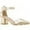 Gold, variant on Women Point Toe Chunky Heeled Ankle Strap Pumps Fashionable Pointed Toe Ankle Strap Stiletto Heels Elegant Pumps