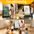 thumbnail image 5 of Art Easel for Kids, Double-Sided Magnetic Drawing Board, Toddler Toy Gift for Boys and Girls 3-5 Years Old, Black, 5 of 9