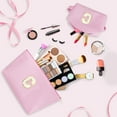 thumbnail image 6 of DAKIMOE Makeup Bag Cosmetic Bags Organizer Personalized Initial Travel Essentials Toiletry Bag for Birthday Christmas Girlfriend Teacher Valentines Day Gifts, 6 of 9