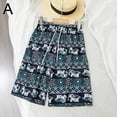 thumbnail image 5 of Elephant Pattern Shorts For Women Soft Polyester Travel Sleepwear 16.5in Length One Size Casual Comfortable Fashion, 5 of 10