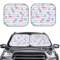 thumbnail image 2 of Haiem Flamingo and Pineapple Car Windshield Sun Shade (2 Pieces) Foldable Windshield Sun Shade Car Accessories for Truck SUV Pickup-Large, 2 of 7