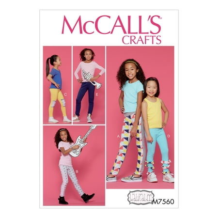 McCall's Sewing Pattern Children's/Girls' Leggings with Contrast Band and Ruffle