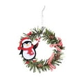 thumbnail image 2 of Titcea Christmas Ornaments Wreath, 6 Inch Hanging Santa Wreath Pendant with Pinecones&Berry, Unique Xmas Tree Decor Indoor, 2 of 6