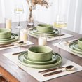 thumbnail image 3 of AmorArc Ceramic Dinnerware Set for 4, 12 Pieces Handmade Reactive Glaze Stoneware Plates and Bowls, Scratch Resistanct | Dishwasher &amp; Microwave Safe Stackable Dishes Set, 3 of 7