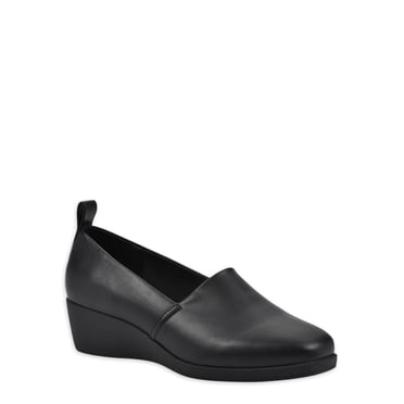 Aerosoles Women's Comfortable Women's Stretch Faux Leather Wedge Shoe, Wide Width