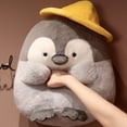 thumbnail image 2 of 25cm-45cm New Big Cute Penguin With Melon Seeds Plush Doll Cartoon Animal Plush Toys Kawaii Anime Hamster Hat Gift For Girls, 2 of 5