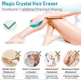 thumbnail image 6 of 2PCS Crystal Hair Eraser for Women Reusable Hair Remover Stone, Painless Crystal Hair Remover for Women and Men, Magic Painless Exfoliation Hair Removal Tool (Black and Blue), 6 of 8