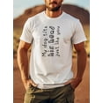 thumbnail image 1 of Men's "My Dog Tilts His Head Just Like You" Graphic Tee - Breathable 100% Cotton, Casual Crew Neck Short-Sleeve Shirt - Perfect for Dog Lovers, 1 of 4