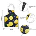 thumbnail image 3 of Yellow Lemon Blueberries DarkBlue Pattern Kids Aprons for Girls and Boys,Adjustable Neck Strap Toddler Aprons for Kids Cooking Baking, 3 of 6