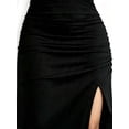 thumbnail image 7 of Elegant Black And Gold Sleeveless Sequin Top With Ruched Maxi Skirt Dress For Party Date Banquet, 7 of 7