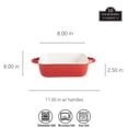 thumbnail image 4 of 10 Strawberry Street Sienna Square 10" and 8" Stoneware Bakeware Set of 2, Red, 4 of 7