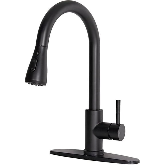 CZQ Kitchen Faucets Brushed Nickel Kitchen Faucet with Pull Down Sprayer High Arc Single Handle Pull Out Kitchen Faucets Commercial Kitchen Sink Faucets for Farmhouse Rv Camper Laundry Bar