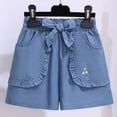 thumbnail image 2 of MEZZALL Girls Elastic Waist Shorts For Toddler Kids Comfortable Casual Playwear Soft Breathable Summer Play Clothes For Active Children Age 3-12 Relaxed Fit Baby Wear, 2 of 8
