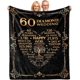 thumbnail image 1 of LHSHID Personalized Wedding Anniversary Blanket 60th Anniversary Blanket 60 Years Anniversary Diamond Wedding Gifts for Couple Parents 60th Wedding for Wife Her Husband Him 40"x50", 1 of 8