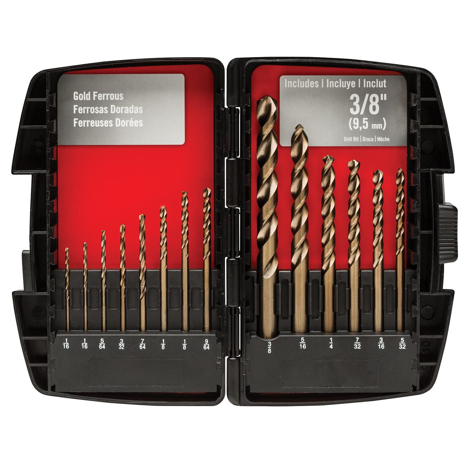 Porter Cable Power Tools Porter Cable 14 Piece Gold Ferrous Drill Bit