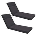 thumbnail image 6 of Snubbull 2 Pack Outdoor Chaise Lounge Cushions, with High-Density Foam, Ties Waterproof & Fade Resistant for Lawn and Pool Lounge Chairs, 80x26x4 inch, Grey, 6 of 6