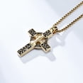 thumbnail image 5 of Celtic Cross Necklace for Men Viking Irish Knot Serenity Prayer Pendant Crucifix Mens Jewelry with Stainless Steel Box Chain, 5 of 5