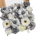 thumbnail image 1 of Set de flores artificiales Serwalin Silver Grey White, 1 of 7