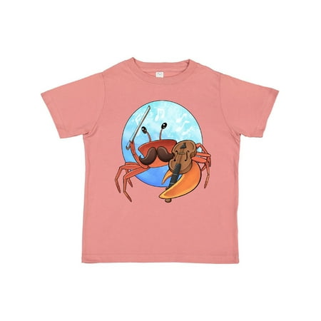 

Inktastic Fun Fiddler Crab with Violin and Mustache Gift Toddler Boy or Toddler Girl T-Shirt