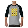 thumbnail image 1 of Mens Raglan Sleeve Baseball T-Shirts - Emoji Group, 1 of 5