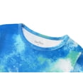 thumbnail image 2 of Beezizac Little Big Boys Pajamas Tie Dye Blue & Green 2-Piece Snug-fit Long Sleeves Soft PJ Set Toddler Kid Size 8, 2 of 7