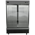 thumbnail image 5 of Heavy Duty Commercial 47 cu ft Stainless Steel Glass Door Reach-In Freezer (2 Door), 5 of 9