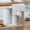 Ear of Wheat White, variant on Kitchen Canister Set of 3 Tea Coffee Sugar Containers with Airtight Bamboo Lids Food Flour Storage for Countertop Metal White Vertical Stripe Pattern Embossed Farmhouse Decor