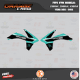 thumbnail image 2 of Kalair GFX Graphics Kit for Ktm MOTORCROSS 4-STROKE 250SX-F, 350SX-F, and 450SX-F (2011-2012) Orangecrew Series, 2 of 5