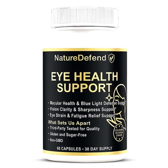 NatureDefend Eye Health Supplement, Lutein & Zeaxanthin, 60 Capsules, Veteran-Owned, USA Made