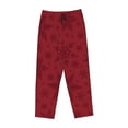 thumbnail image 4 of Disketp Christmas Red Snowflakes Print Women'S Comfy Pajama Pants Casual Drawstring Palazzo Lounge Wide Leg Pants, 4 of 9