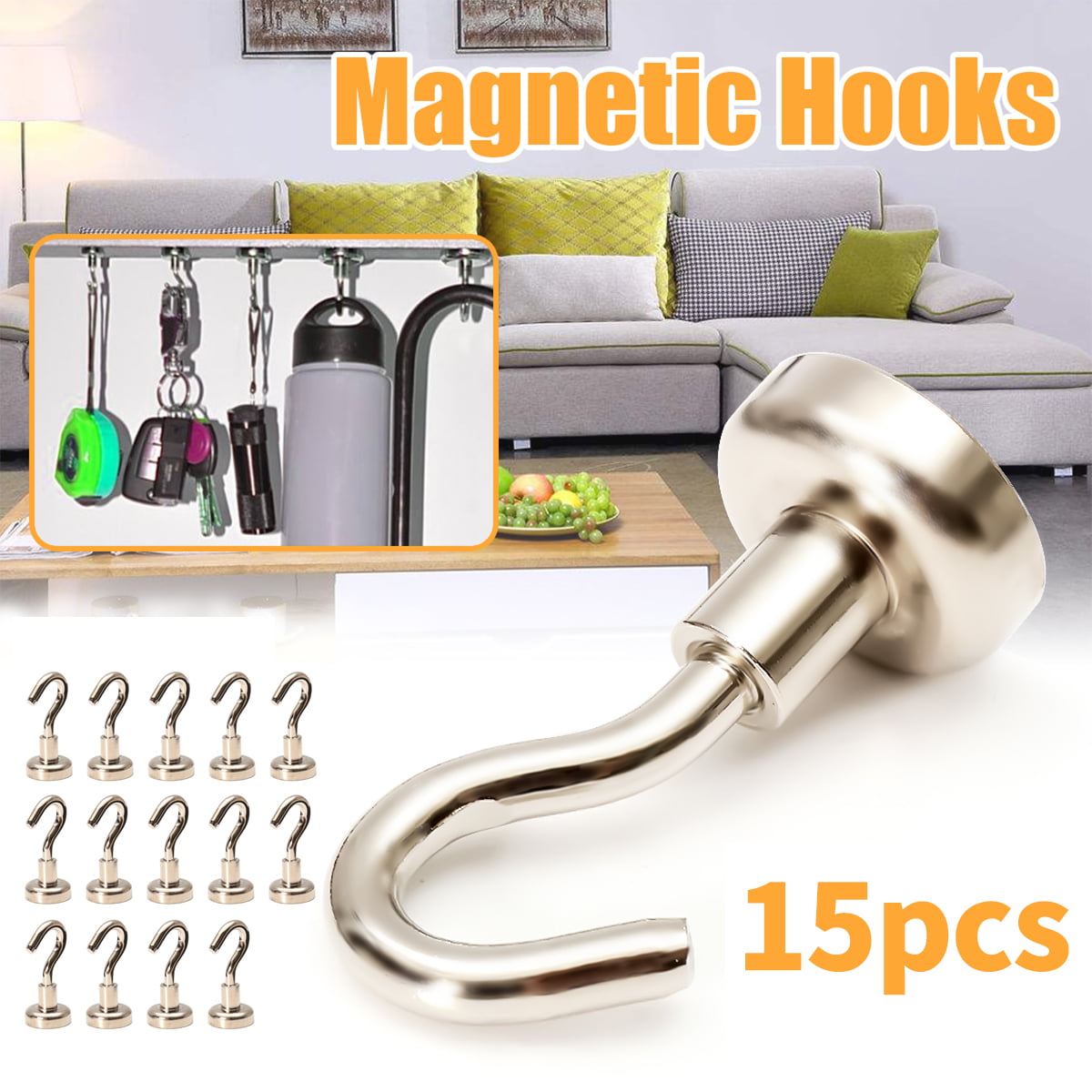 Heavy Duty Ceiling Hanger or Hanging Fridge Magnet Magnetic Hooks Extra Strong 