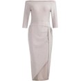 thumbnail image 3 of LAICAIW Women's Bodycon Shoulder Maxi Ruched Prom Cocktail Dresses Shining Off Dress Elegant Slit Wedding Guest Formal, 3 of 6