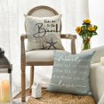thumbnail image 4 of Summer Take Me to The Beach Coral Starfish Throw Pillow Covers, 18 x 18 Inch Home Sweet Home Motto Blue Cushion Case for Sofa Couch Set of 4, 4 of 6