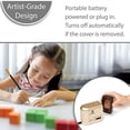 thumbnail image 5 of OfficeGoods Electric Pencil Sharpener - Battery or Cord Powered Portable Sharpener - Perfectly Sharpens Colored Pencils, Drafting Pencils for Artists, Office, School & Home - Gold, 5 of 5