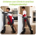 thumbnail image 5 of Little Partners Learn 'N Fold Learning Tower, Foldable Toddler Tower Baby Kitchen Stool - Kitchen Stool Helper Adjustable Ladder for Kids Ages 2 to 6 - Charcoal with Natural, 5 of 12