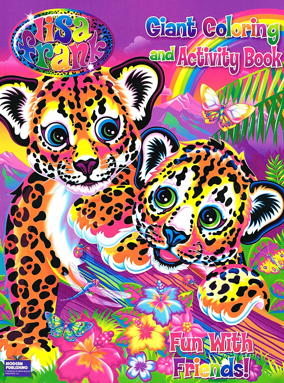 Word Find Book Lisa Frank Activity Book & Coloring Set of 2 Free Shipping 
