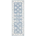 thumbnail image 3 of SAFAVIEH Micro-Loop Larry Floral Bordered Wool Area Rug, Blue/Ivory, 5' x 8', 3 of 10