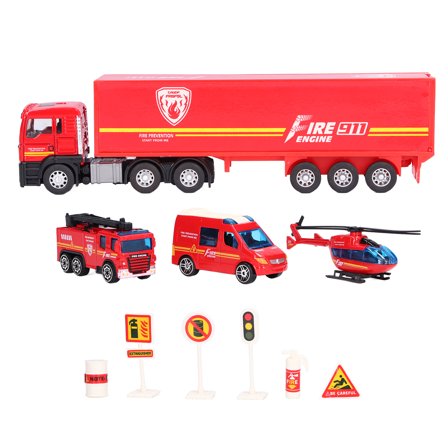 Fire Truck Toy Comfortable Grip Portable Multiple Types Model Fire Truck