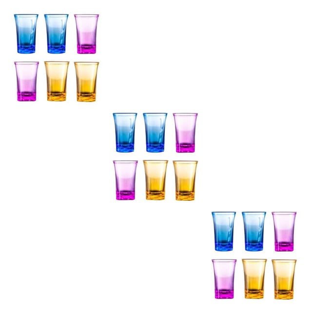 Naiovety 6 copas de vino para fiestas, copas acrílicas para dispensador de vidrio, juegos para beber, soporte para cóctel, colorido Type1 NO1 Naiovety CBP149146