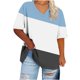 thumbnail image 2 of mfyjkho Tops Y Blusas Para Mujer, Camiseta Deportiva De Manga Corta Con Cuello En V Extragrande Y Base Lisa Para Mujer Tops Y Blusas Para Mujer Xxxl, 2 of 4
