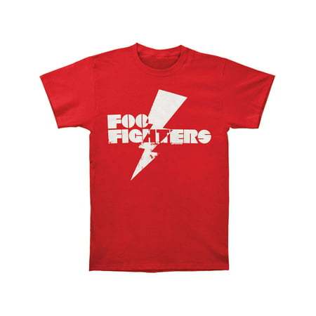 Foo Fighters Men's  Lightning Bolt T-shirt Red (Best Foo Fighters Live Performance)