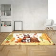thumbnail image 2 of Welcome Fall Boston Terrier Enjoys School Time Autumn Fall Leaves Indoor Rug Gentleman Dog Lover Gifts Carpet Living Bed Room Sofa Home Decor - 02013, 2 of 5