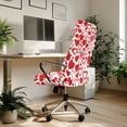 thumbnail image 3 of Renewold Red Heart White Office Chair Cover Decorative Rotating Chair Slipcover Stretch Soft Chair Protector Cover for Desk Computer Chair for Valentines Day Decor, L, 3 of 7