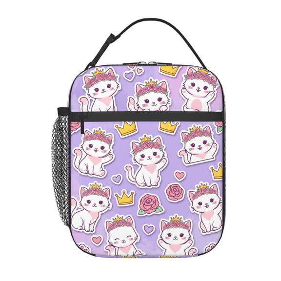 Cat Lunch Bag Insulated Lunch Box Reusable Lunch Tote Bag For Women Men Work Picnic