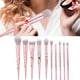 thumbnail image 5 of 10 unids Pincel de Maquillaje Profesional Mango Ergonómico Fibra Premium Cosméticos Pinceles Kit, 5 of 8