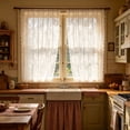 thumbnail image 2 of Semi Transparent Lace Curtain, Elegant Window Sheer For Living Room Bedroom, Decorative Drape For Home And Picnic Decor（140X114Cm）, 2 of 5