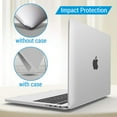 thumbnail image 4 of IBENZER Compatible with 2025 2024 MacBook Pro 13 Inch Case 2025-2016 M2/M1 A2338 A2289 A2251 A2159 A1989 A1706 A1708, HardShell Case&Keyboard Cover&Type C for Mac Pro 13, Frost Clear, W-T13-CL+1TC, 4 of 10