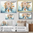 thumbnail image 4 of Designart "Orange Dreamcatcher Minimalist euphony" Spiritual Floater Framed Canvas Art Print, 4 of 7