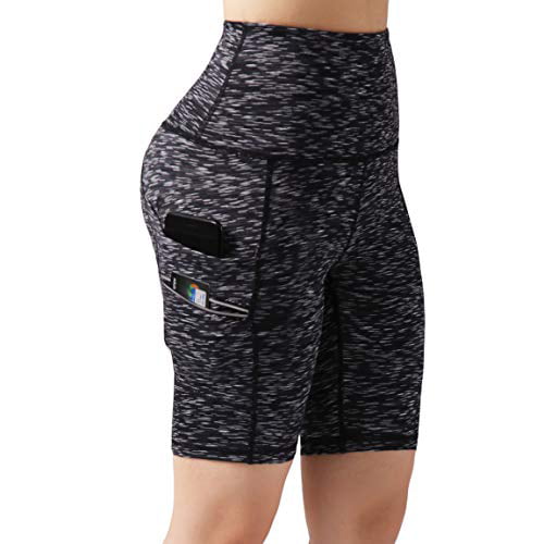 ODODOS Women's Dual Pockets High Waisted 8 Workout Shorts Yoga Running Cycling Hiking Athletic Biker Shorts